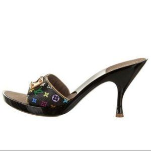 Louis Vuitton Takashi Blossom 37 Monogram Kitty Heels